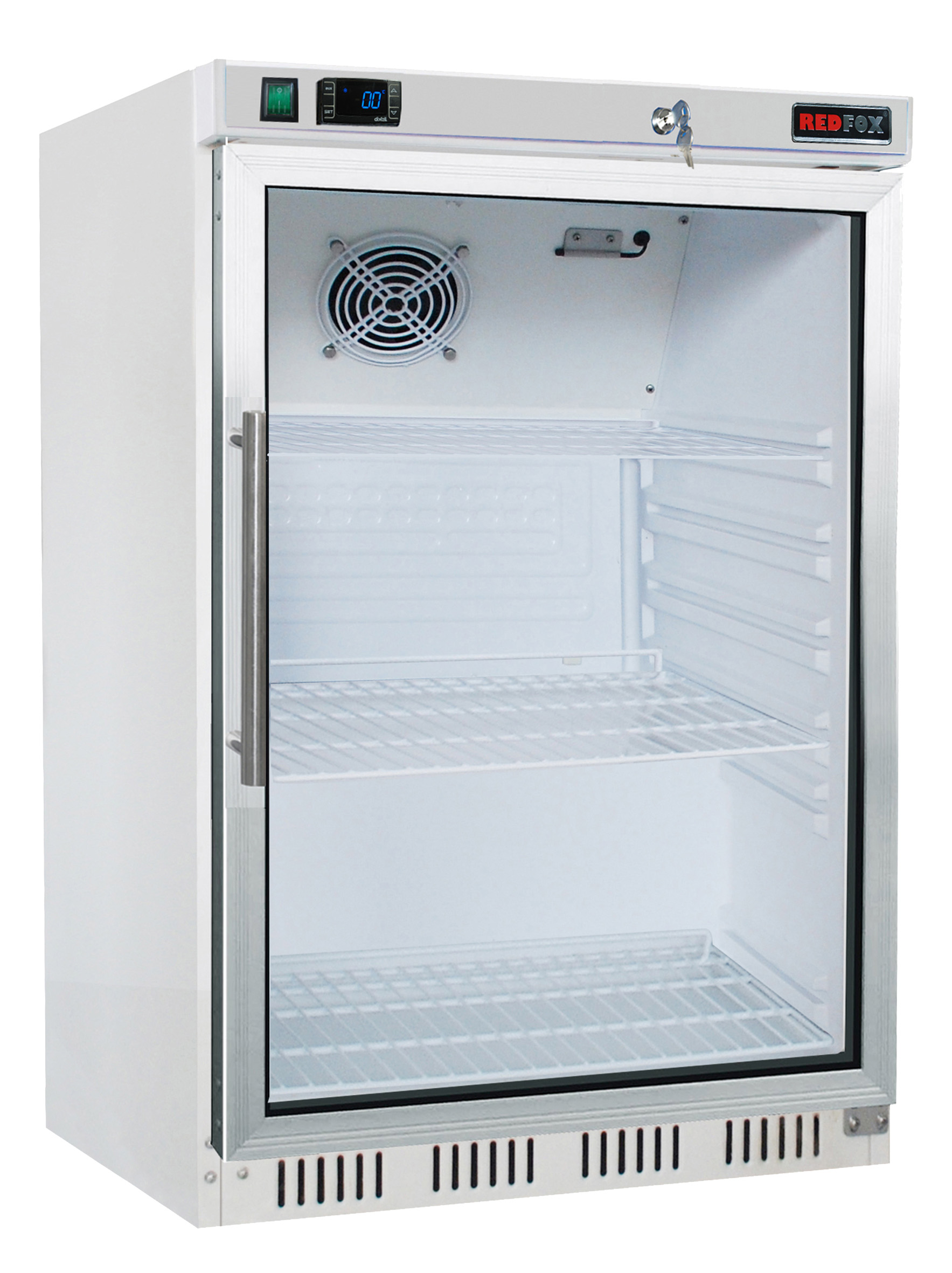 Skříň chladící DR 200 G lednice malá prosklené dveře REDFOX