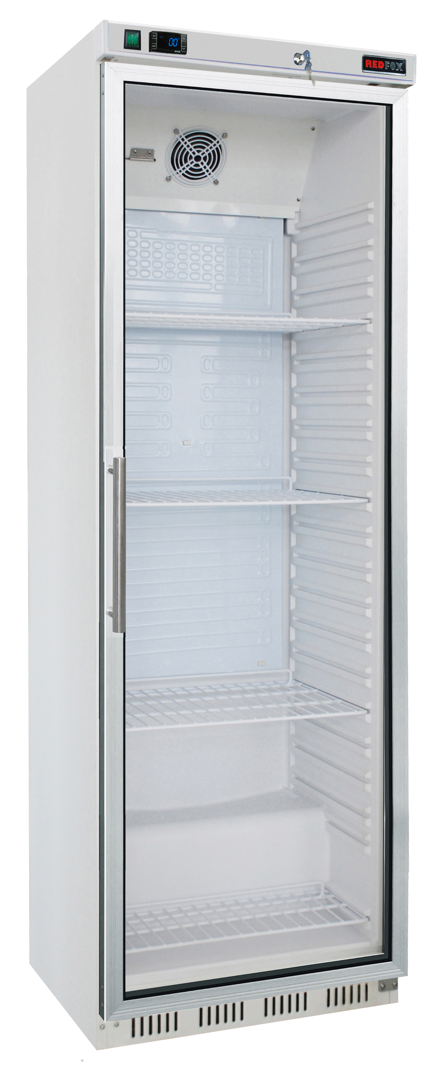 Skříň chladící DR 400 G lednice bílá prosklené dveře REDFOX